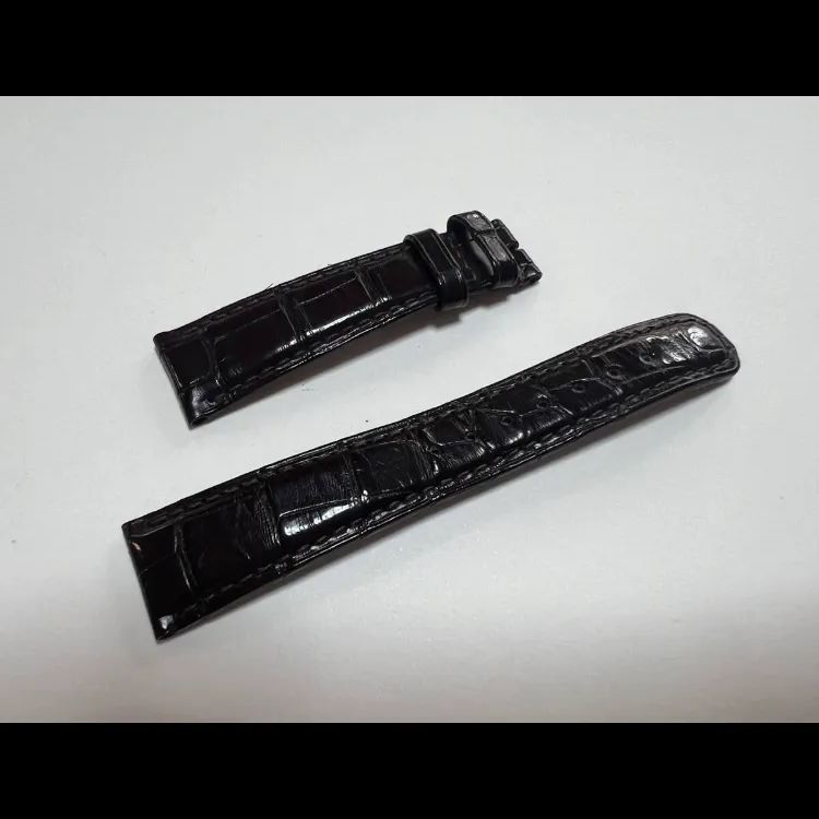 ランゲ&ゾーネ純正アリゲーターベルト 20-16mm 長さ114-74mm 茶色 