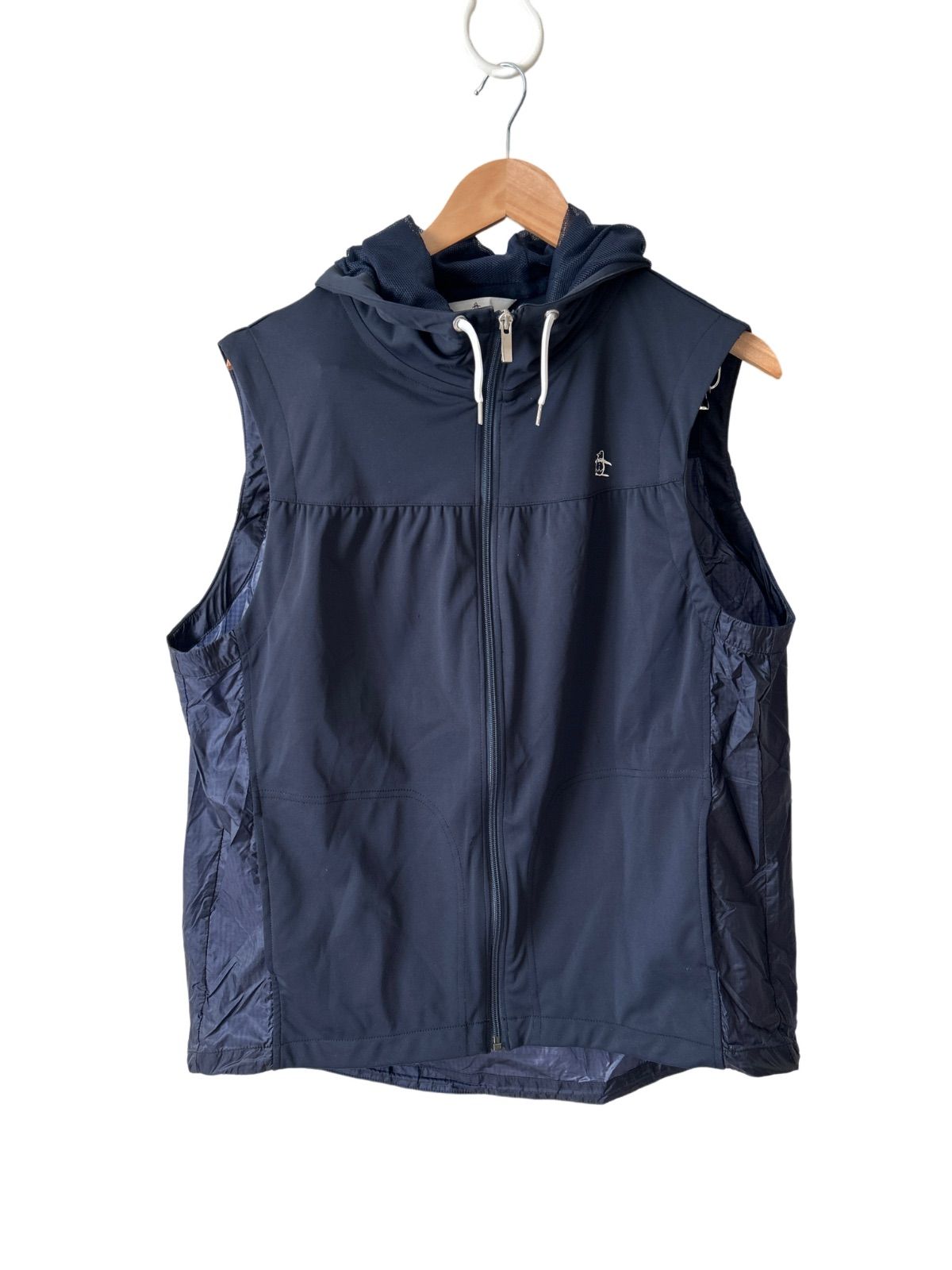 Z1345 Munsingwear マンシングウェア ナイロンベスト メンズ 黒 3L