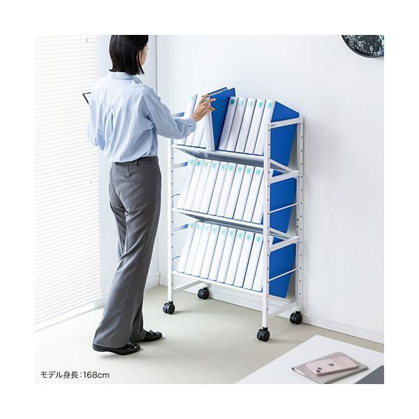 サンワサプライ 高耐荷重ワゴン 3段 WG-208 ホワイト 組立式 MARWIL-DEMENAGEMENTS_CH