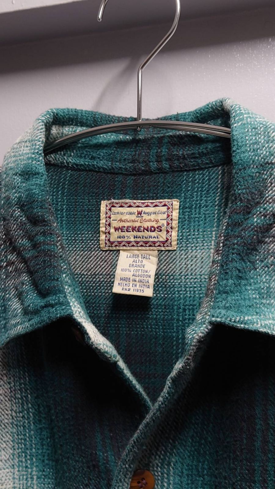 90's Weekends “Heavy Flannel” オンブレチェック ワークシャツ