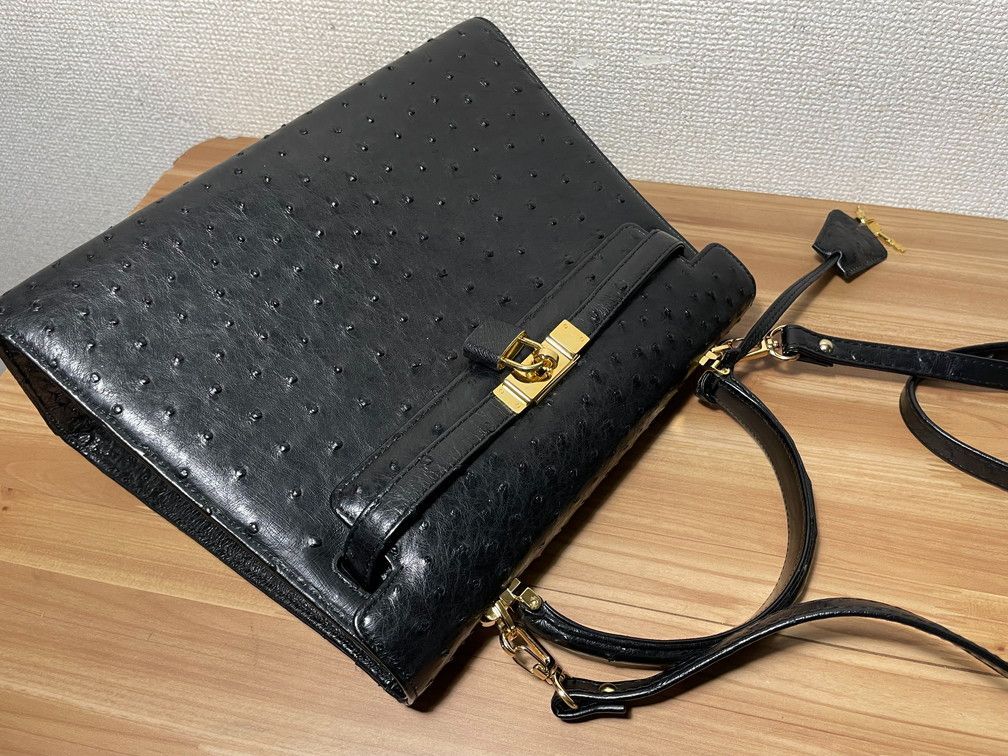 ク*ラ様 high-class オーストリッチレザー ブラック ハンドバッグ　2 楽天市場】JRA LEATHER JEWELS レザージュエル 2WAY