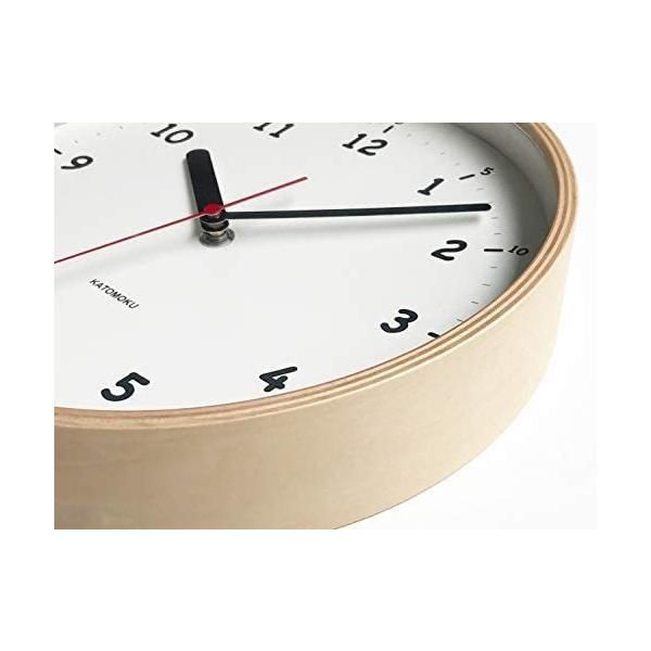 KATOMOKU plywood wall clock 10 スイープ（連続秒針） km-76N