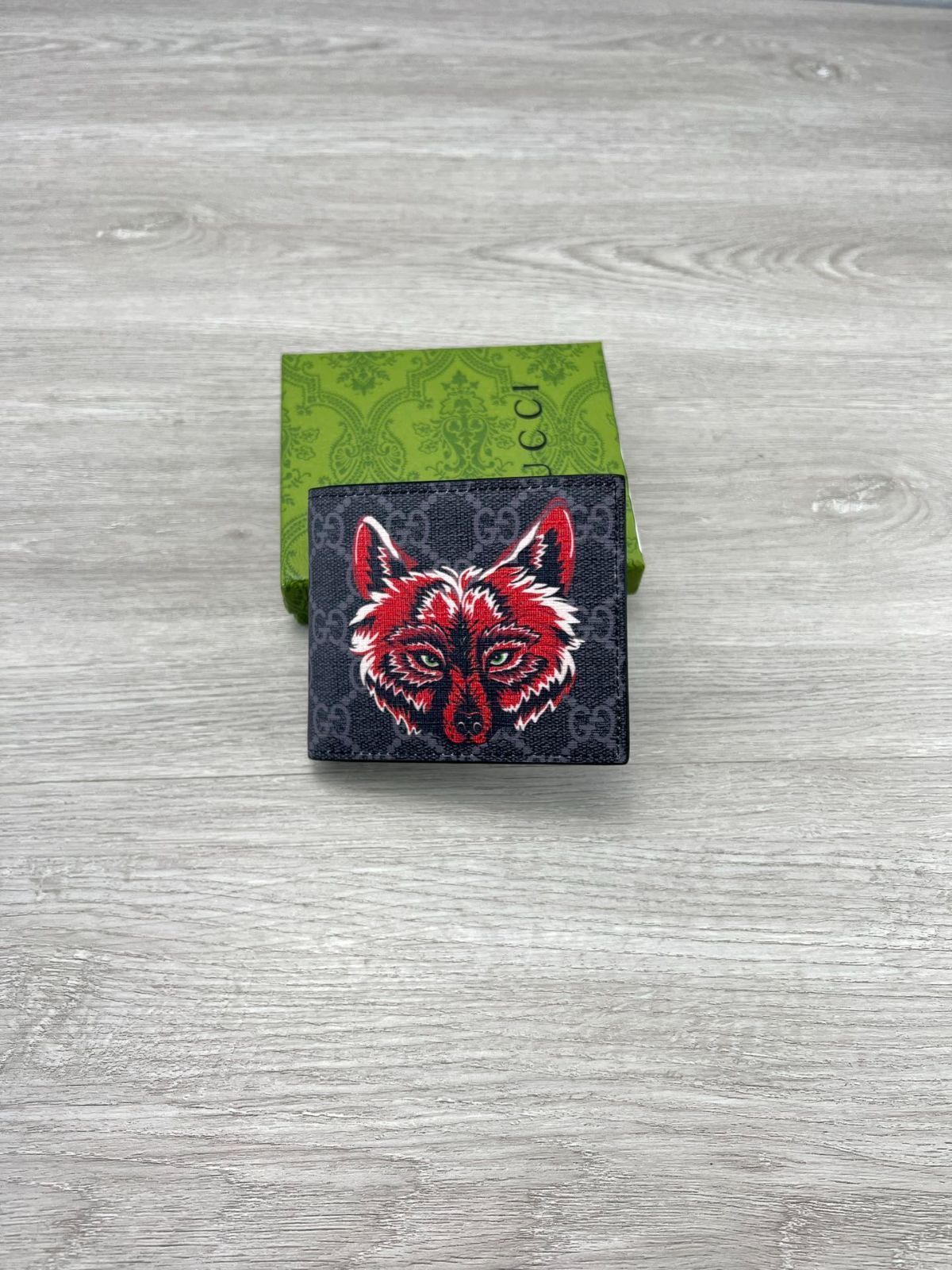 【GUCCI グッチ】 『ウルフプリント』 GGスプリーム　 ウォレット GUCCI】グッチ『ダブルウルフプリント GGスプリーム ジップ