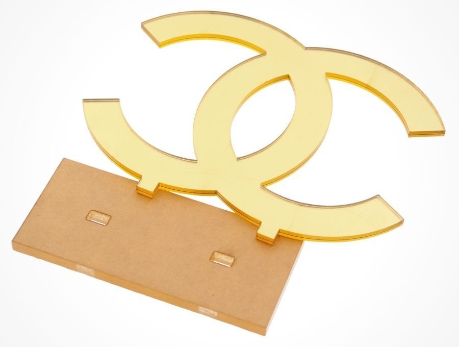 シャネル 店舗ディスプレイ オブジェ 置物 ゴールド ココマーク 台座