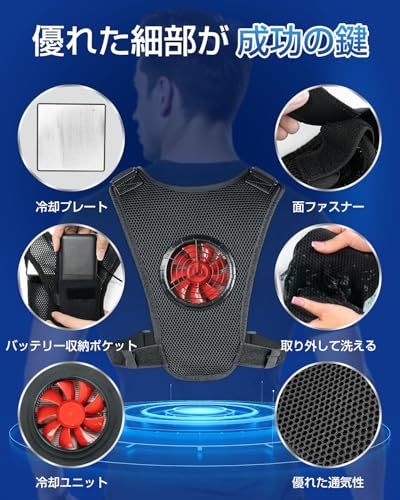 冷却 ペルチェベスト BULONCHI 未使用品 Bulonchi] ペルチェ ベスト【2025超大冷却面・冷却ブレート付き
