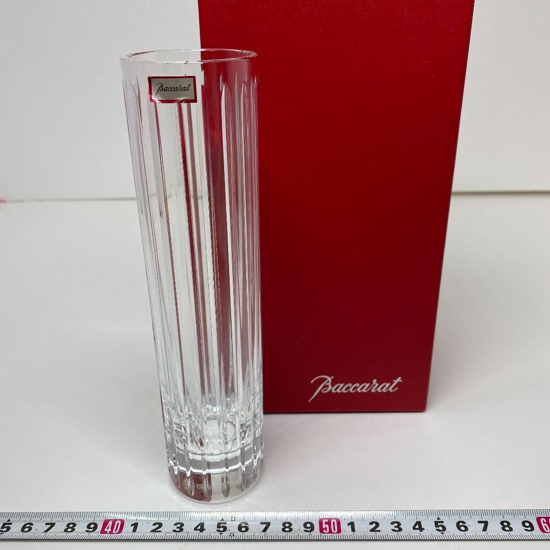 洋3バカラ ハーモニー 花瓶 共箱 タカチ 高さ約20.2㎝東さ6-1120