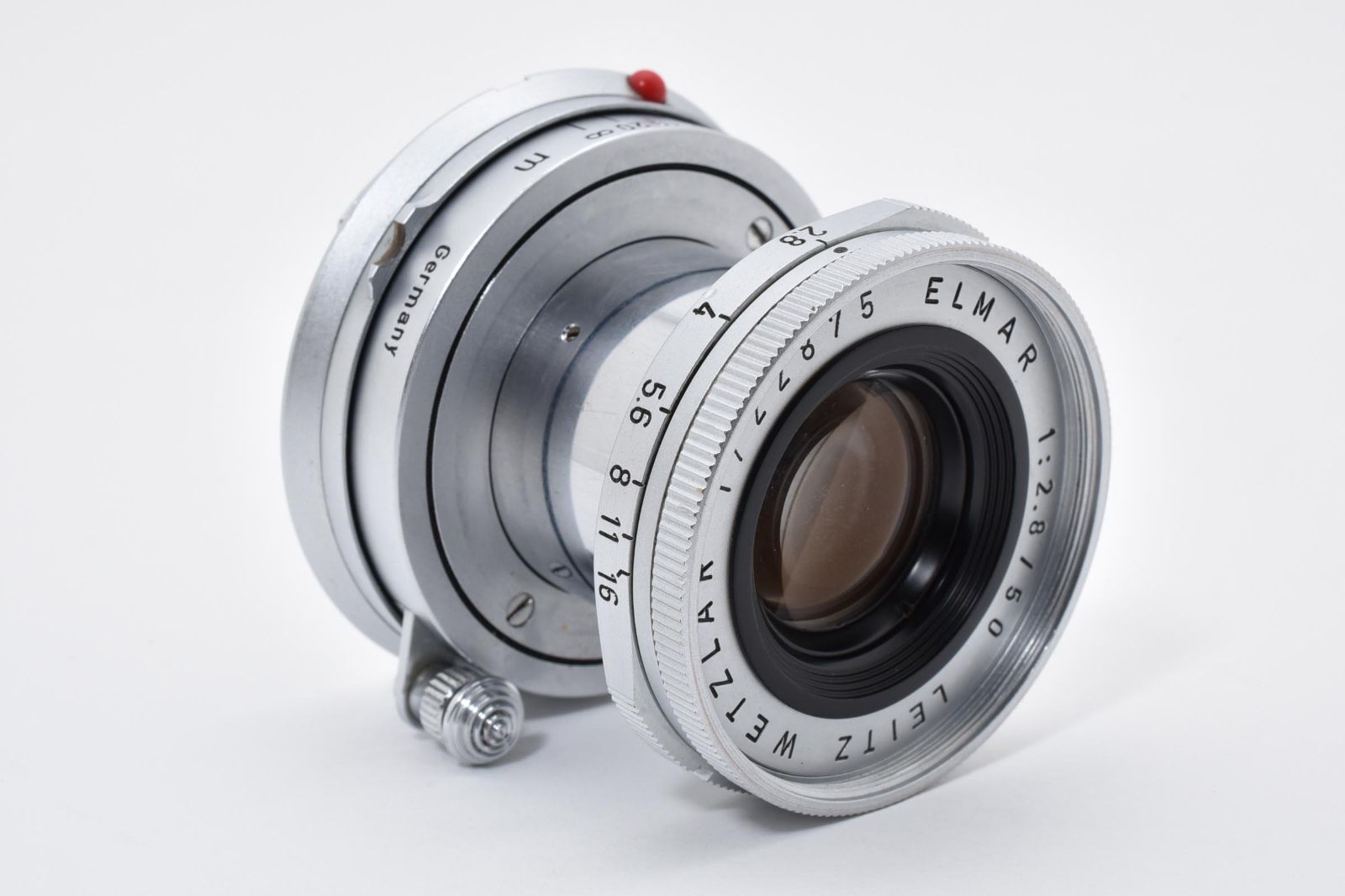  外観 上 ライカ Leica ELMAR 5 cm 50 mm F 2 8 沈胴 172万台 最短1 m Mマウント用 レンズ(単焦点) カメラ