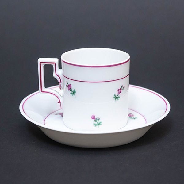 アウガルテン ウィンナーローズ モカカップ＆ソーサー ハプスブルク