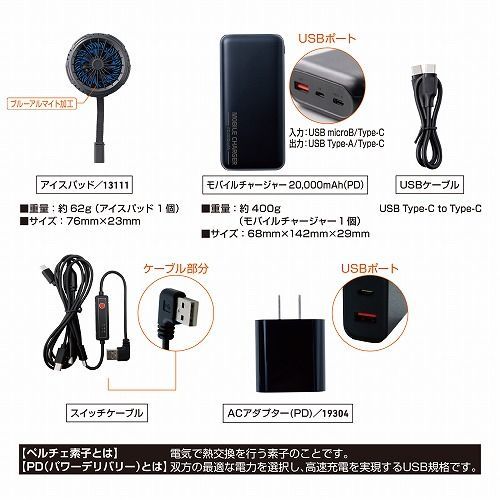 【 SOWA 新作  2024年 ペルチェベスト デバイス バッテリー フルセッ SOWA ペルチェベスト フルセット バッテリー 冷却ベスト 冷却