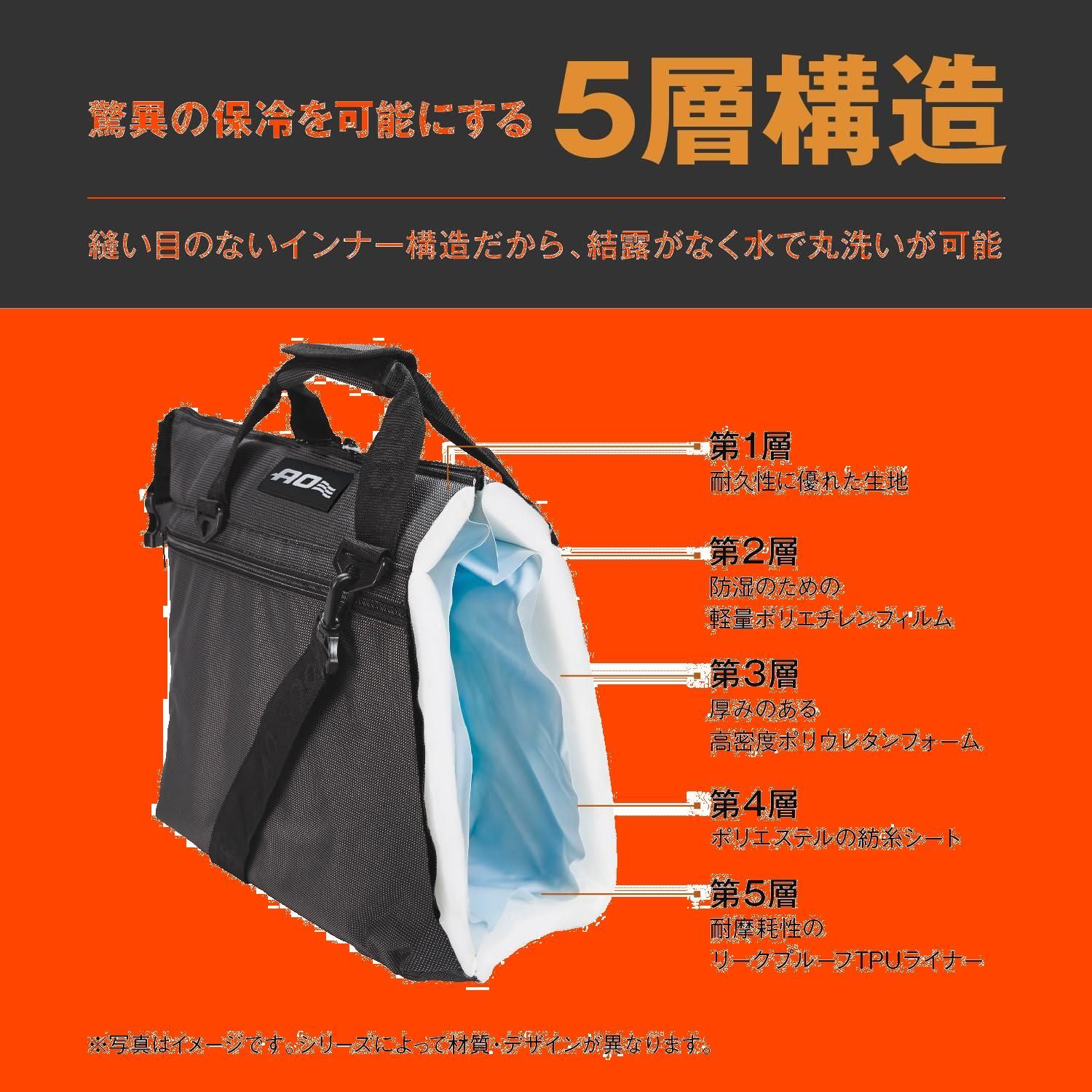 正規品5年】 AO Coolers(エーオークーラーズ) NEW ランチ ソフトクーラー ウッ各色 5.7L 軽量 保冷 クーラーボックス 保冷バッグ  キャンプ ピクニック サブクーラー 小型 (ループ付属) - メルカリ