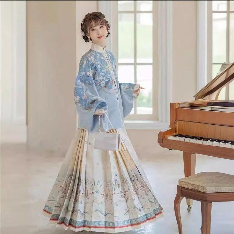 漢服 中華服 華流衣装 中華古代服 唐装 古典美人服 チャイナ服 中華風 チャイナ風 刺繍柄 花柄 舞台衣装 ステージ衣装 チャイナドレス イベ