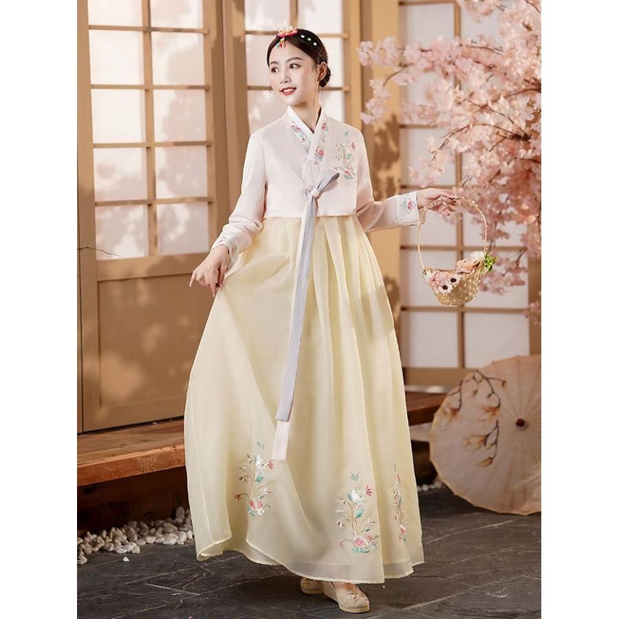 新品 チマチョゴリ 一式 艶やか 婚礼衣装 伝統 韓服 ウェディングドレス 楽天市場】韓国民族衣装 チマチョゴリ 韓服 全8色 花 刺繍