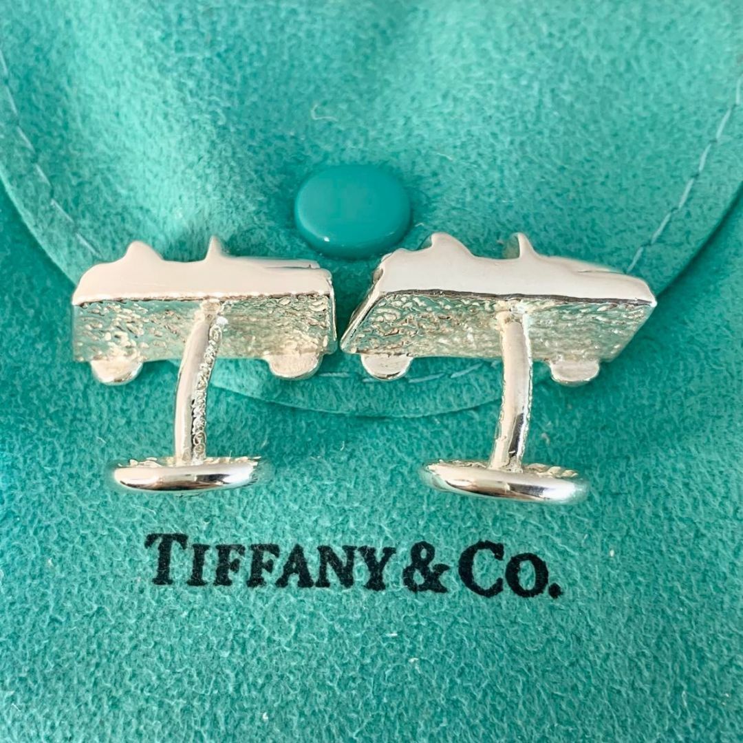 ティファニー 美品 カー ハンドル カフス カフリンクス 車 S100e