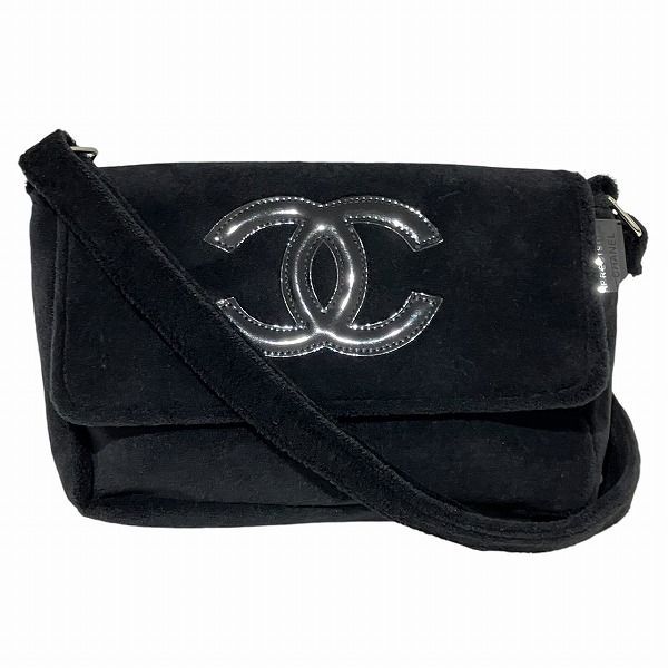 シャネル Chanel ココマーク ブラック パイル生地 バッグ ショルダーバッグ ユニセックス ノベルティ