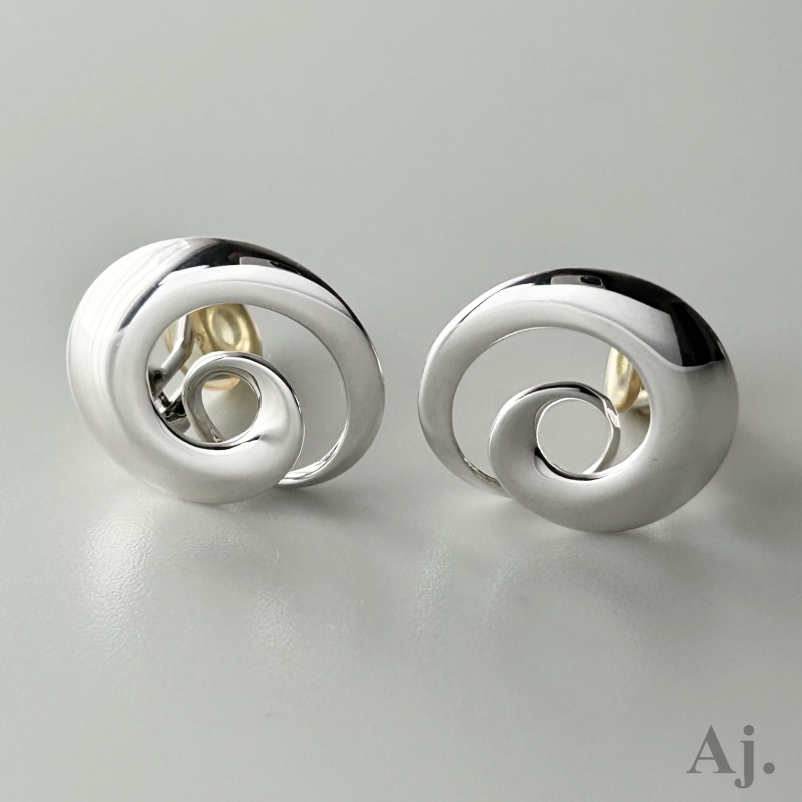 要状態確認】ジョージジェンセン 希少 イヤリング 2004 渦巻き  