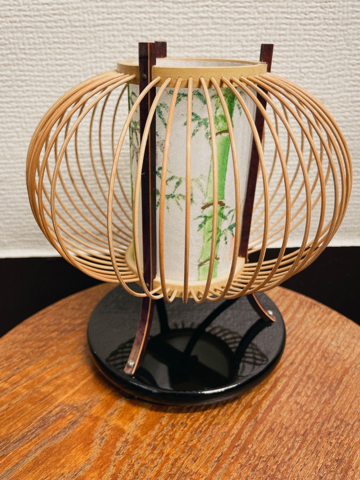 駿河竹千筋細工 大村竹心坊作 行灯 ナイトスタンド 和風 フロアランプ