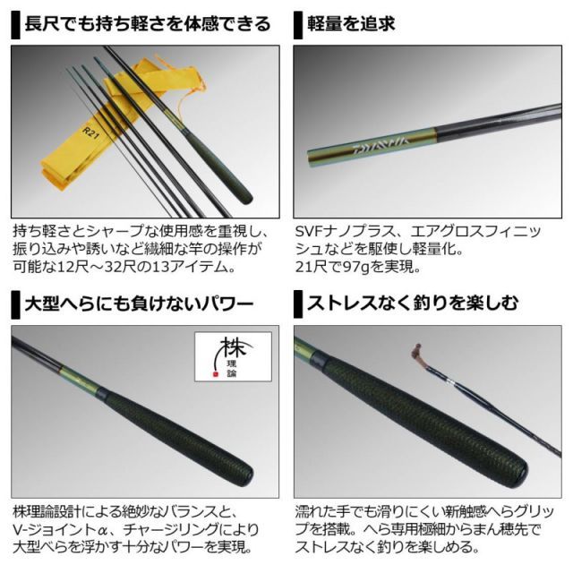 ﾀﾞｲﾜ  ﾍﾗ(HERA) R 24(並継 6本継) ダイワ ヘラ R 24 ﾀﾞｲﾜ ﾍﾗ(HERA) R 24(並継 6本継) DAIWA（釣り）