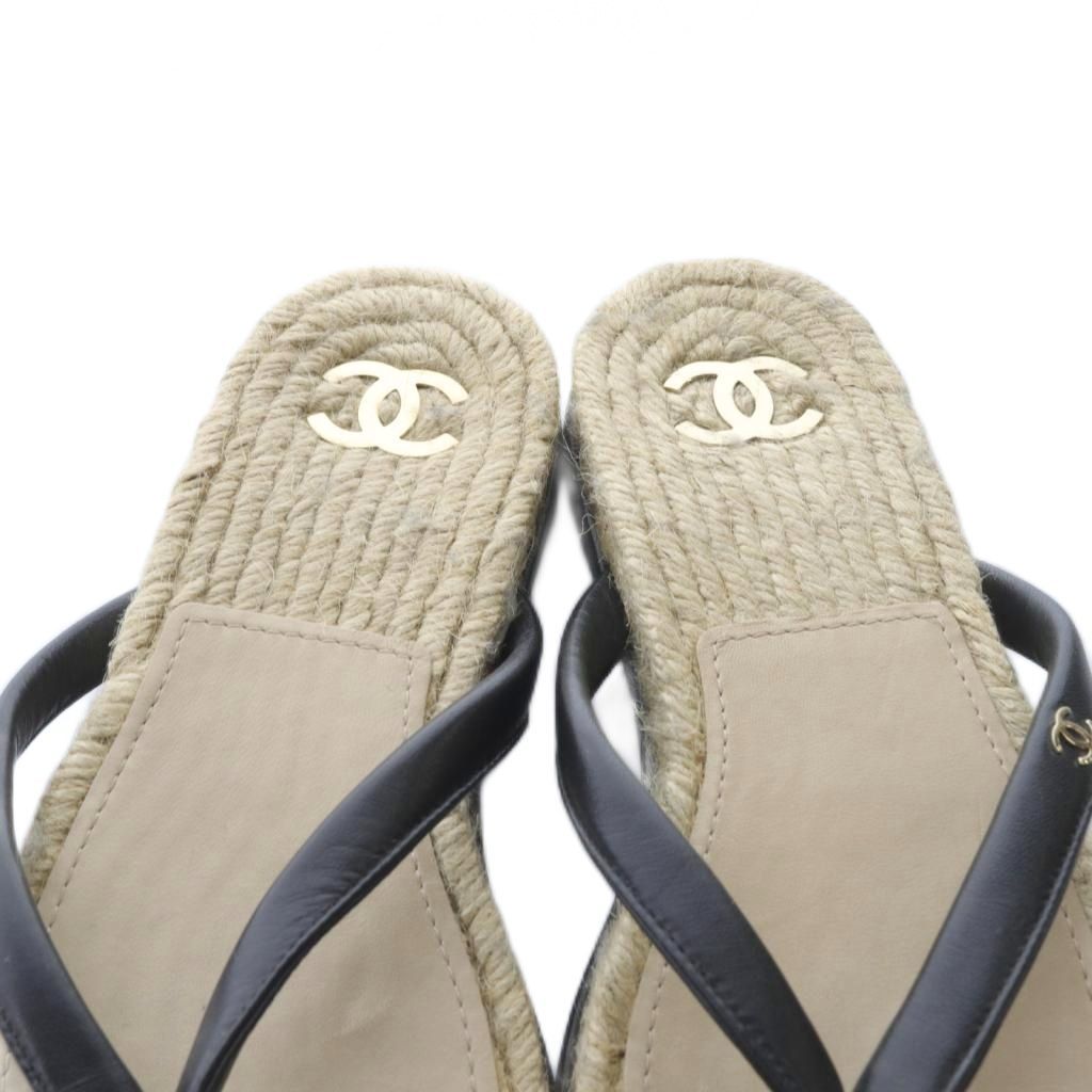 レザーココマーク トングサンダル