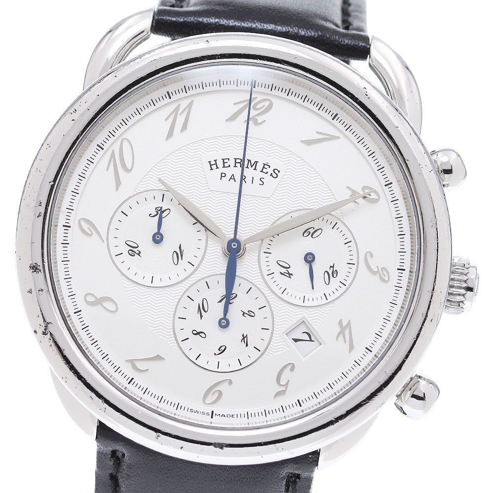 エルメス HERMES AR4.910a アルソー クロノグラフ 自動巻き メンズ_845152