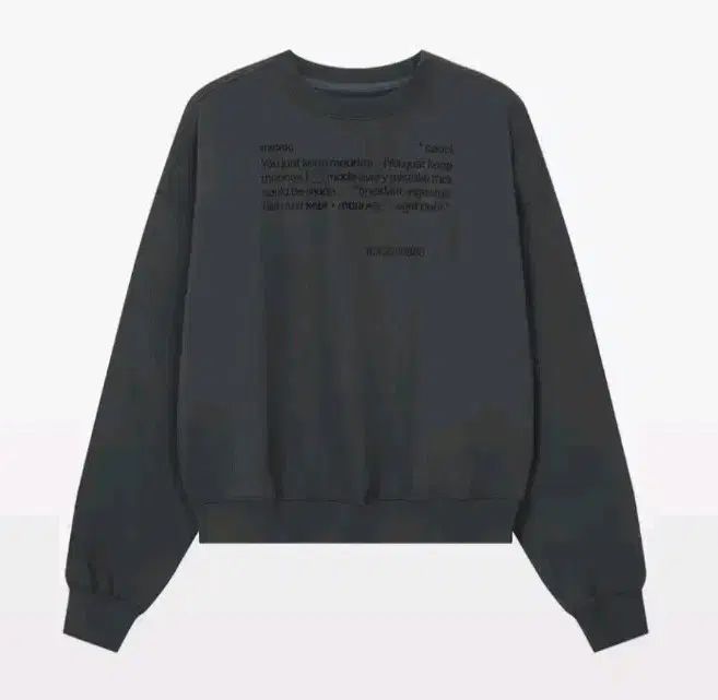 ミセキSEOUL Quote sweat shirts チャコール カラー
