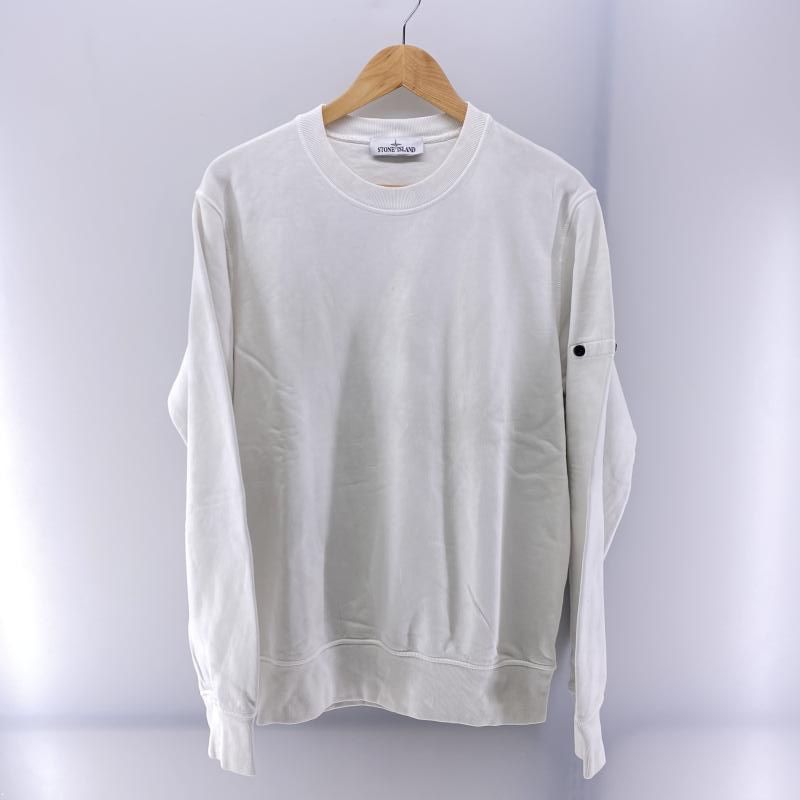 STONE ISLAND Sweat Shirt ホワイト L △汚れ パッチなし 771563020 ストーンアイランド 24