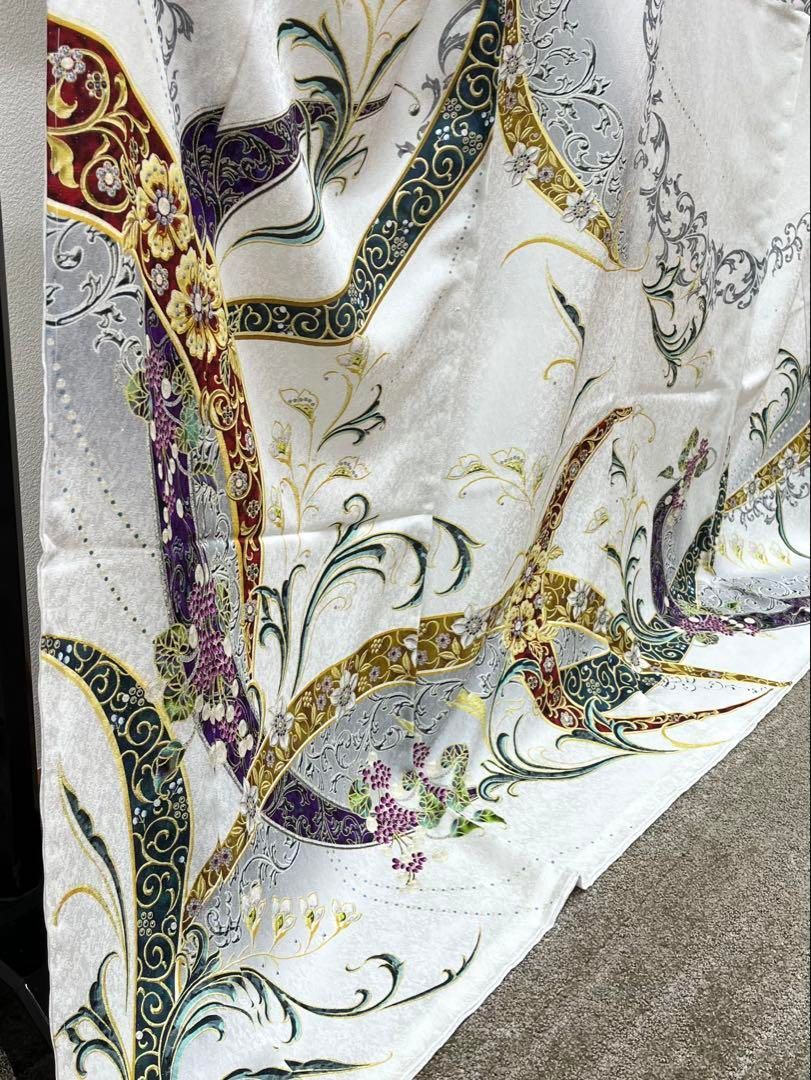 手描き 訪問着 仮絵羽 未仕立て品 パンダ 正絹 八掛付き 舞台衣装 大衆演劇 手描き 訪問着 仮絵羽 未仕立て品 パンダ 正絹 八掛付き 舞台衣装 大衆演劇