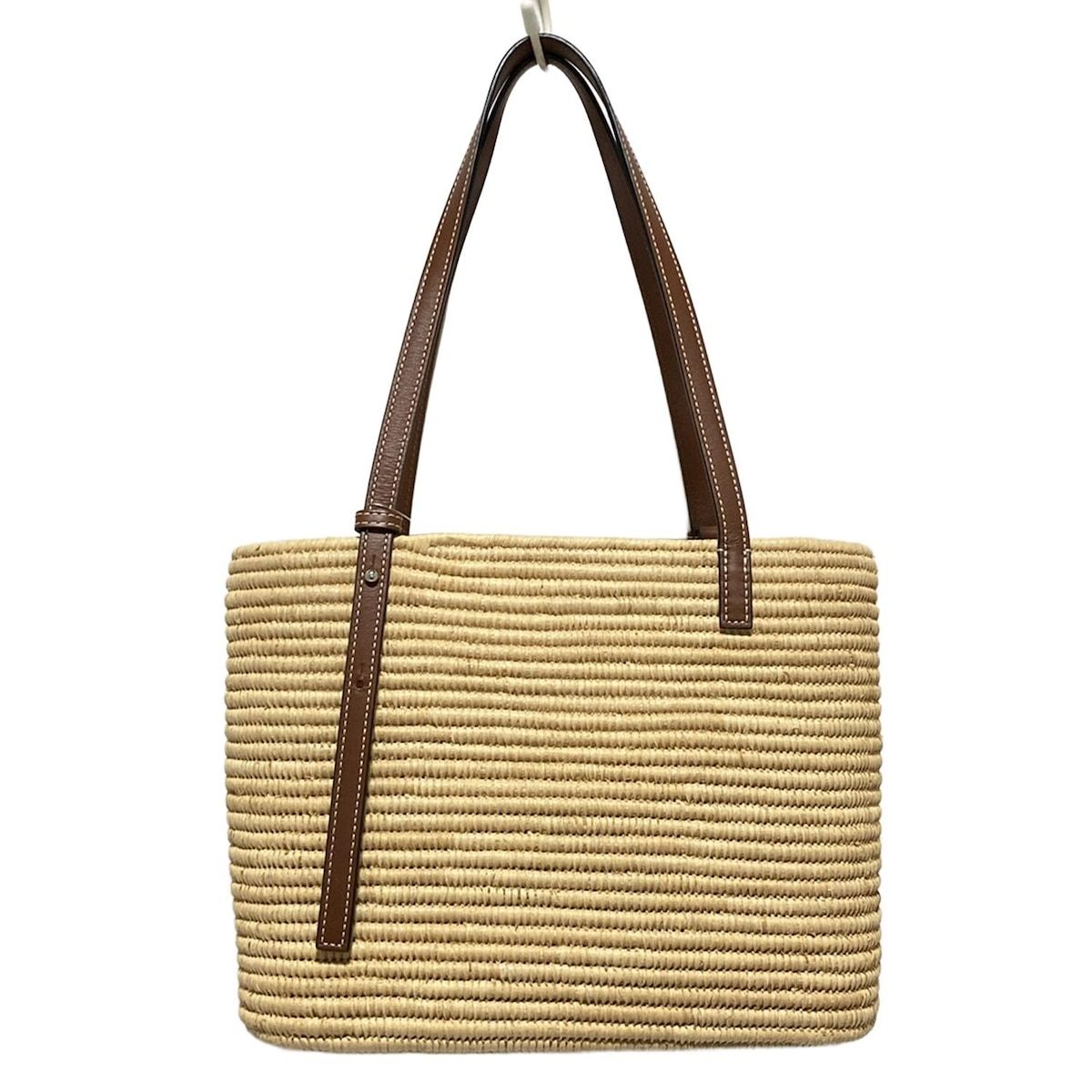 LOEWE ロエベ ベージュ スクエアバスケット トートバッグ かごバッグ ロエベ バスケットバッグ/かごバッグ バッグ レディース スクエア