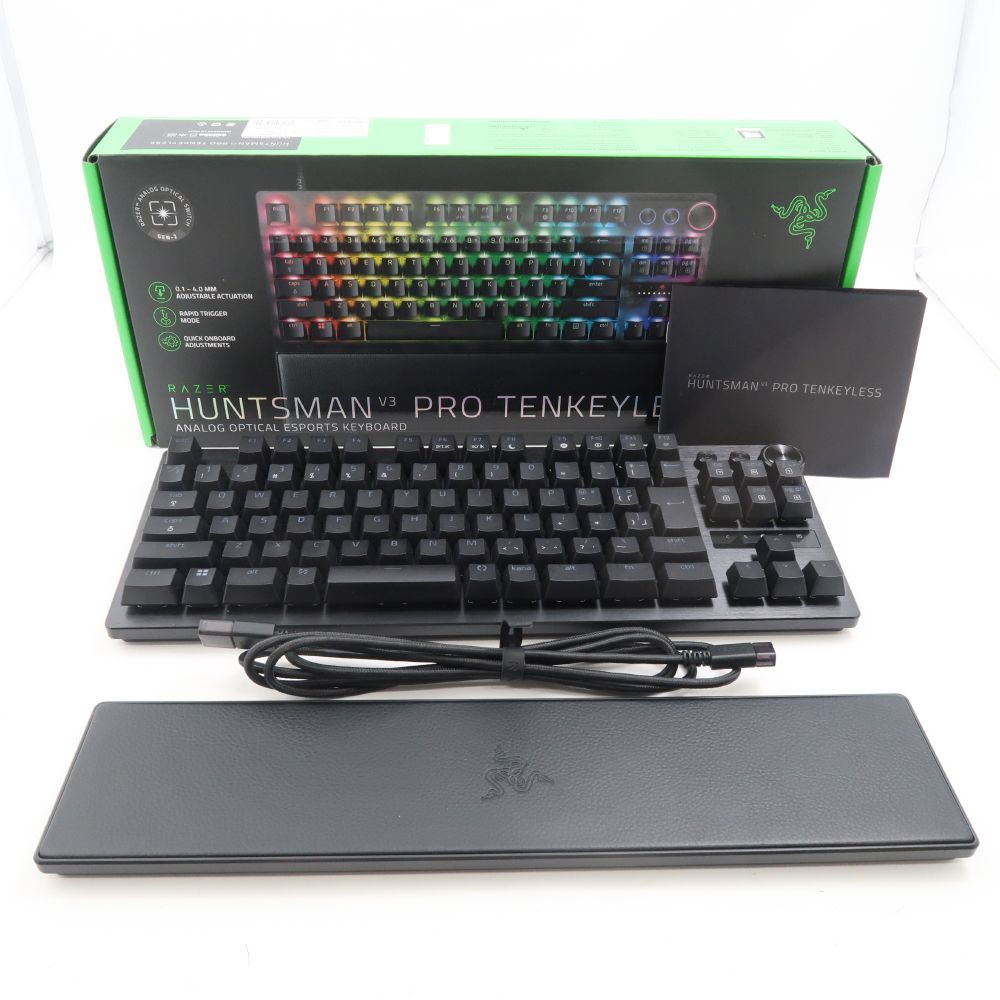 RAZER レイザー HUNTSMAN V3 PRO TENKEYLESS ゲーミングキーボード 1点 FPS eスポーツ PC周辺機器 灰軸 HY1397