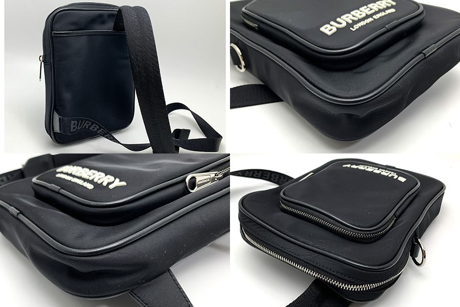 BURBERRY バーバリー 黒 ナイロン ブラック メンズ クロスボディバッグ