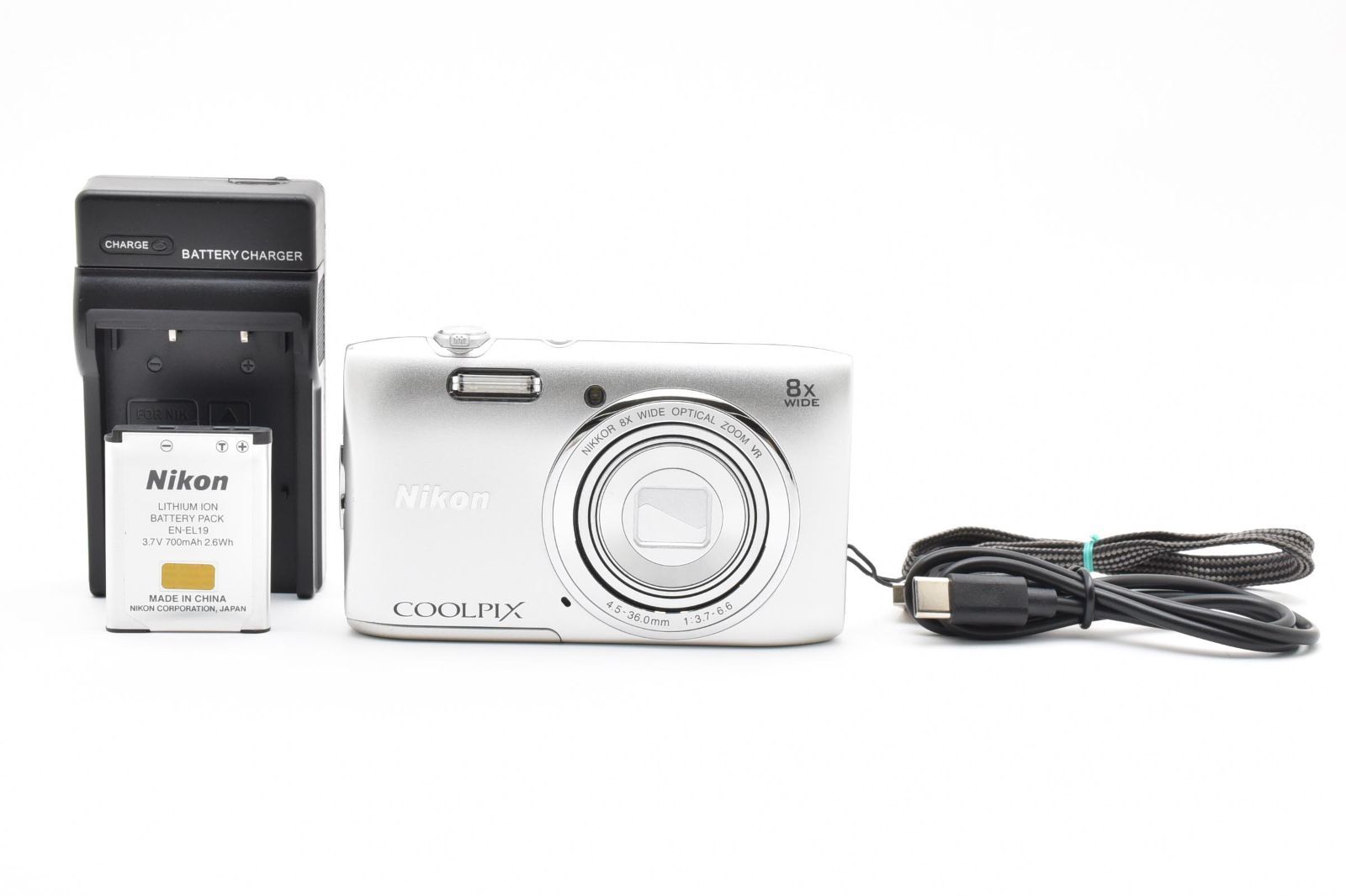 ニコン Nikon COOLPIX S3600 クリスタルシルバー クールピクス コンパクトデジタルカメラ コンデジ デジカメ 2603719A