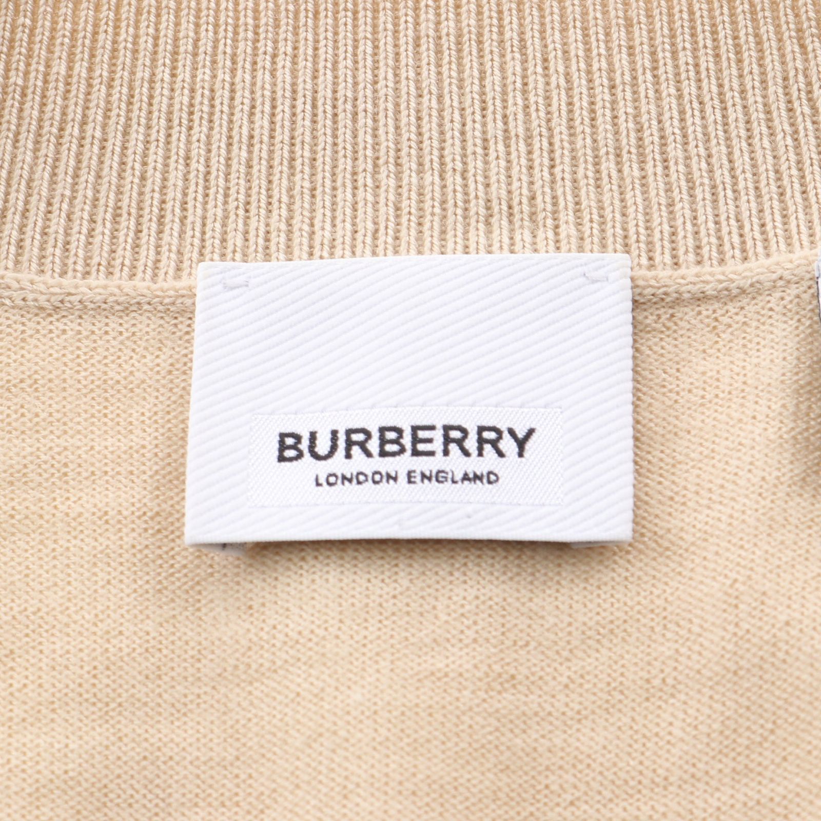 Bランク】BURBERRY／バーバリー ニット ウール シルク ベージュ【中古