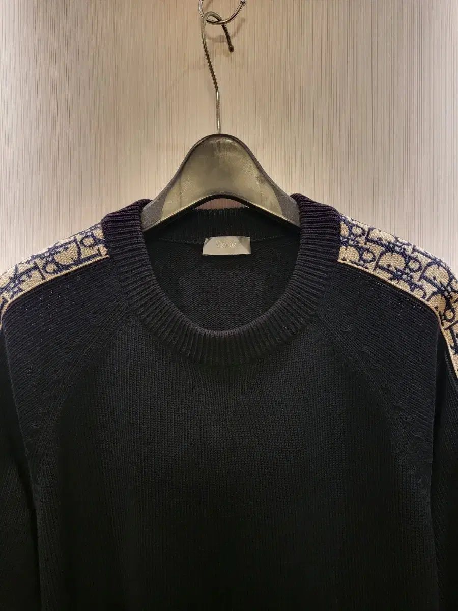 Dior ネイビー ブラック オブリークニットXL Dioriviera Dior Oblique