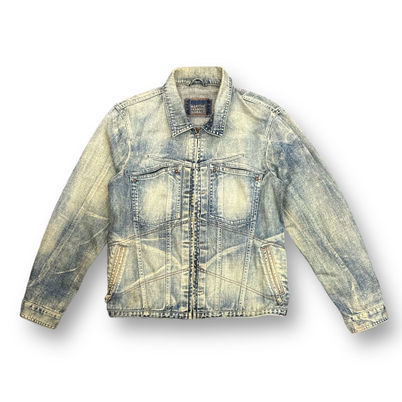 MARITHE FRANCOIS GIRBAUD / Gジャン/L/コットン/IDG/m5-4077 MARITHE＋FRANCOIS GIRBAUD ジップアップデニムジャケット Gジャン