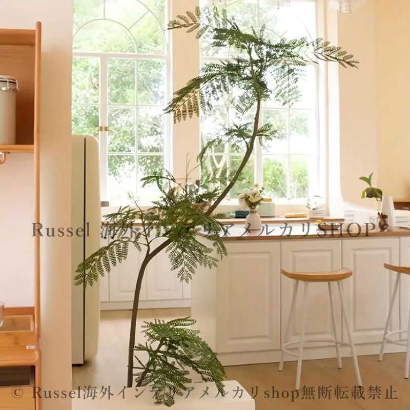 エバーフレッシュ 人工観葉植物 室内 ジャカランダ 木 店舗 リアルな緑 大きな e2a696ba09be2c73114de8b04a60ea
