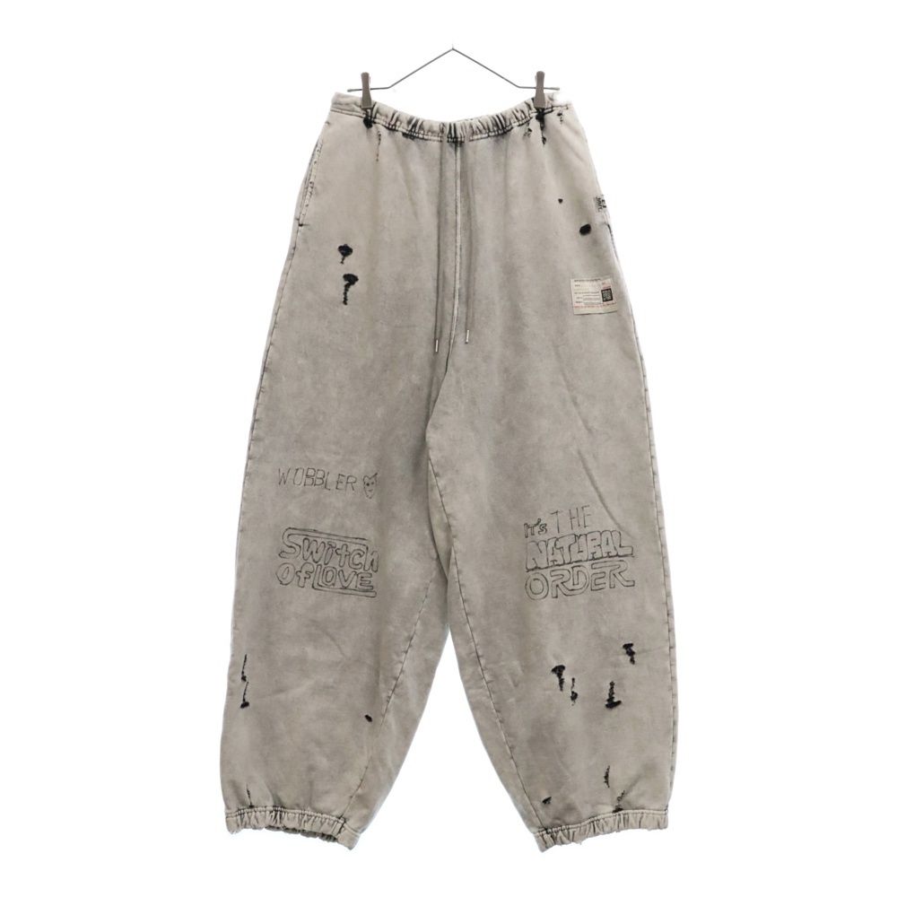 MAISON MIHARAYASUHIRO (メゾンミハラヤスヒロ) Distressed Sweat Pants ディストレスト加工 ダメージ加工スウェットパンツ グレー A13PT553