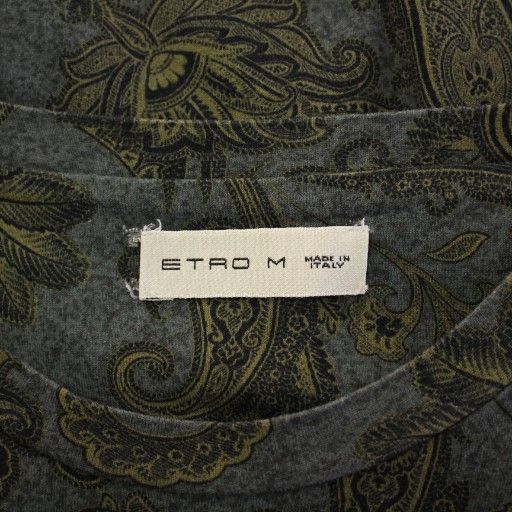 エトロ ETRO Tシャツ 半袖 クルーネック ストレッチ ペイズリー柄 M
