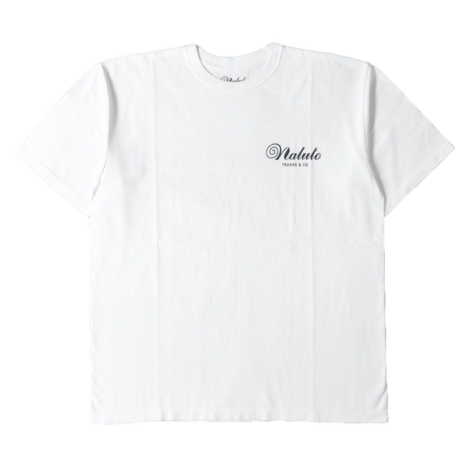 【美品】NALUTO TRUNKS ナルト トランクス Tシャツ サイズ:XL / ブランドロゴ クルーネック Tシャツ / ホワイト 白 / トップス カットソー 半袖【メンズ】【中古】