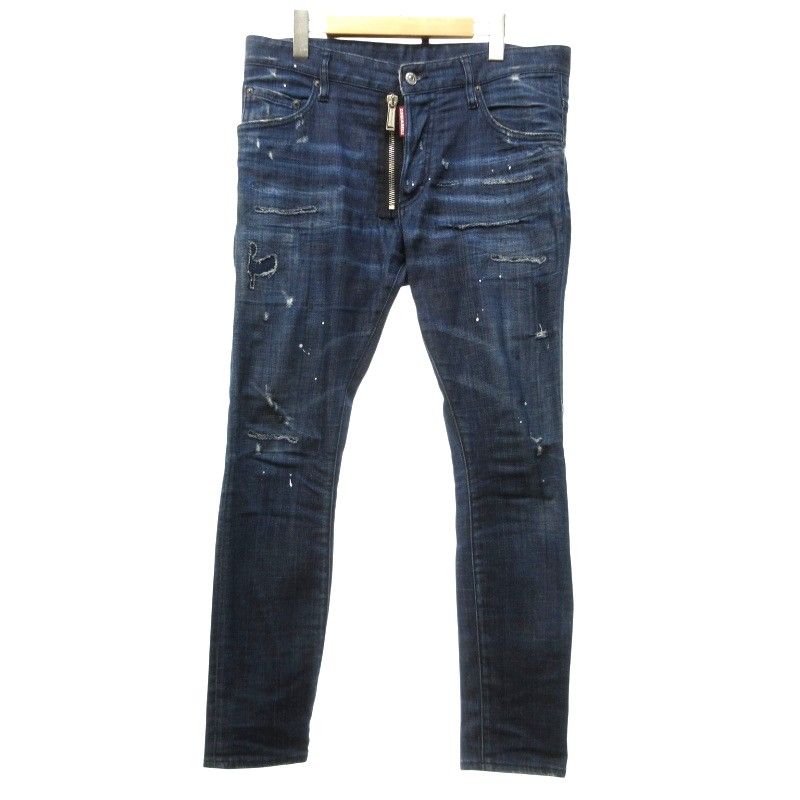 ディースクエアード DSQUARED2 美品 SKATER JEAN BIG ZIP デニム