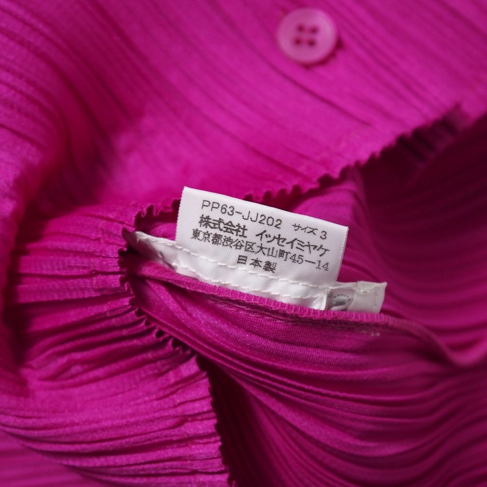 PLEATS PLEASE ISSEY MIYAKE◆半袖シャツ/3/ポリエステル/ORN/PP63-JJ202 美品 PLEATS PLEASE ISSEY MIYAKE プリーツプリーズ イッセイ