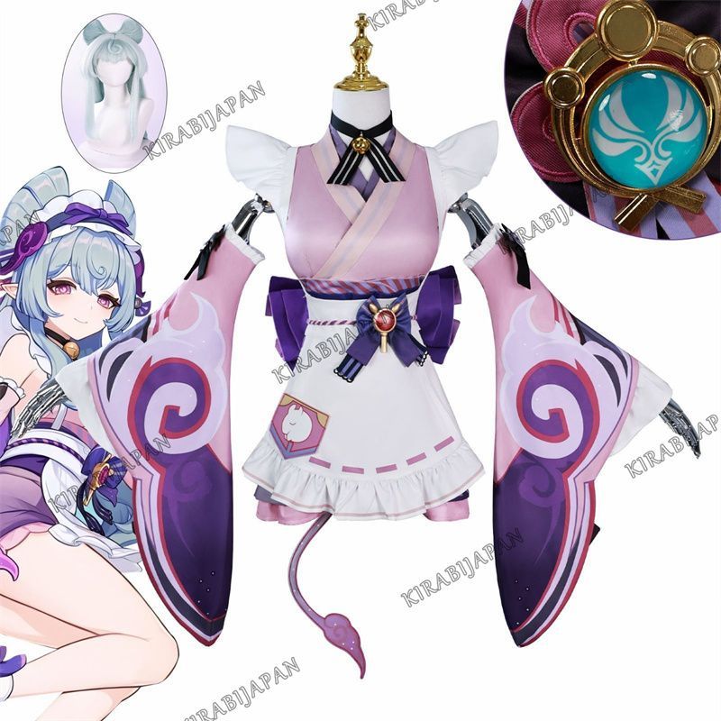 ウイッグ付き 原神 夢見月瑞希 ゆめみづきみずき コスプレ衣装Cosplay 和服 演出服 変装 仮装 日常服 アニメ 祭り 学園祭 文化祭 漫遊