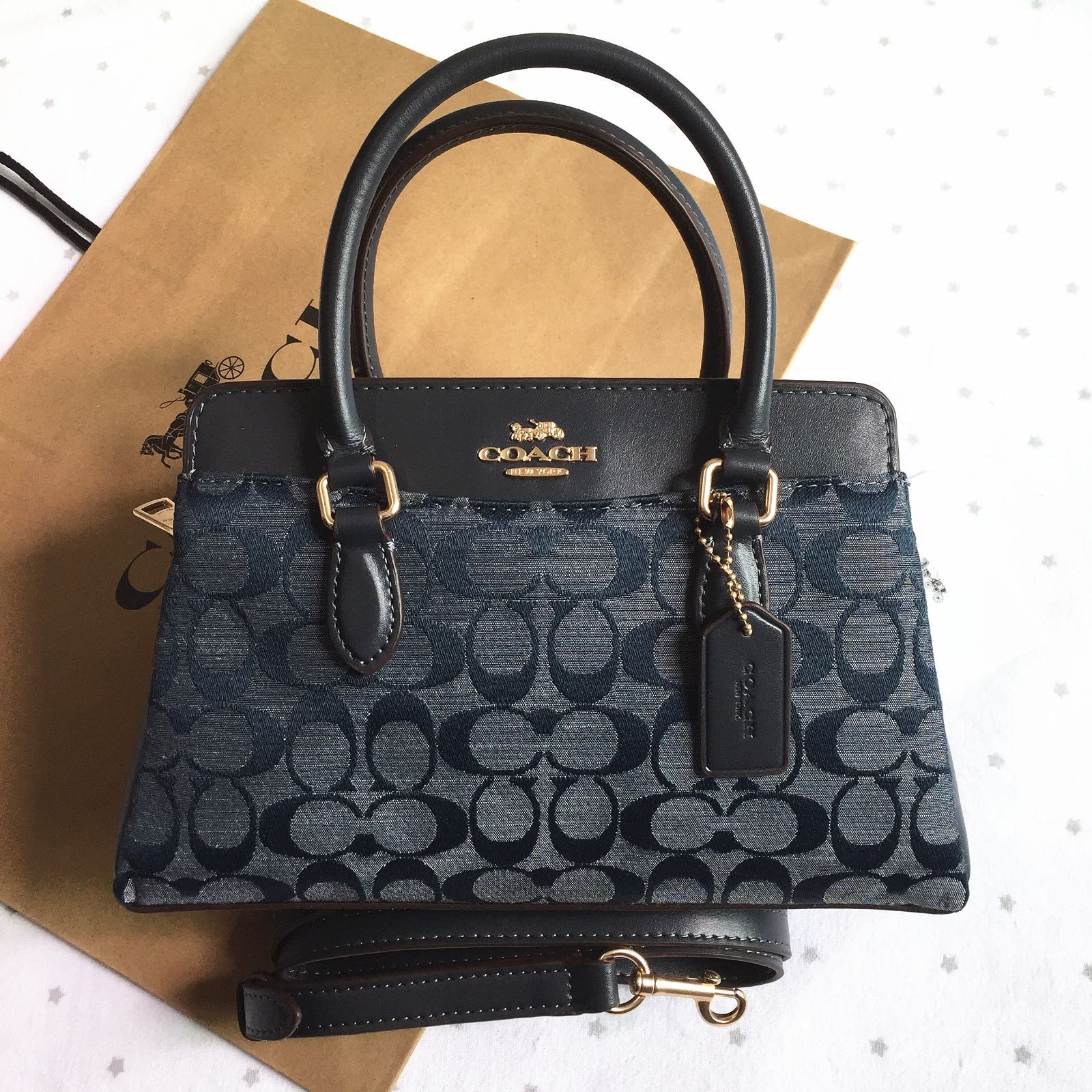 セール中】COACH コーチバッグ CH859 デニム ハンドバッグ ショルダー