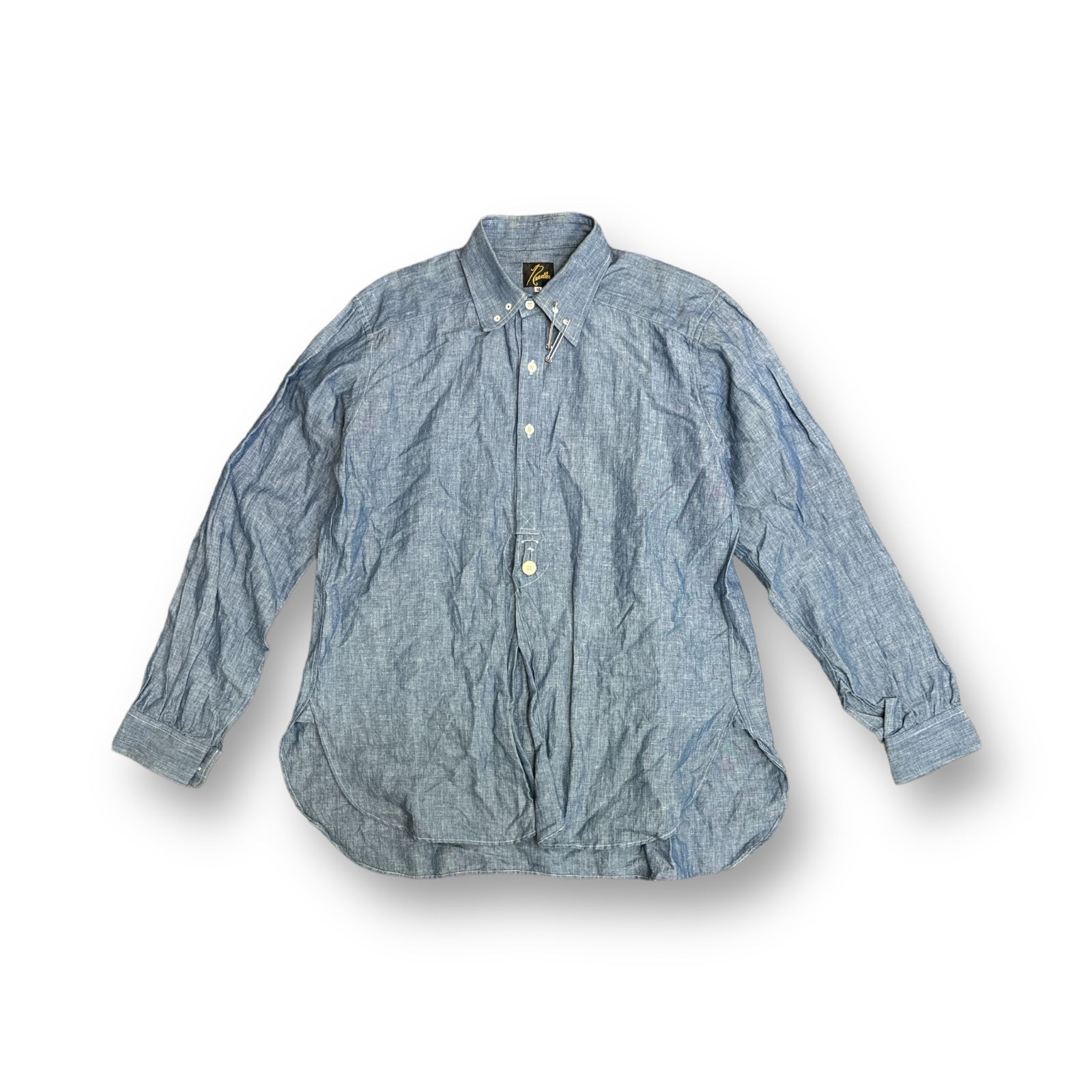 定価26400円 Needles PINHOLE EDW SHIRT - C/L CHAMBRAY ピン