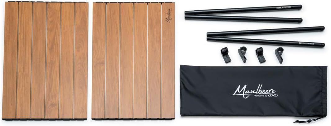 MAULBEERE マルビーレ FOLDING TABLE アウトドア キャリーワゴン用 折り畳みテーブル ウッドモデル 茶木目 OA014-01-01 アウトドアワゴン OUTDOOR CARRY WAGON TABLE