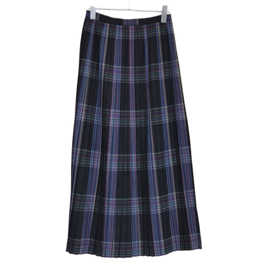 AURALEE オーラリー 2019AW SUPER LIGHT WOOL CHECK PLEATED SKIRT  