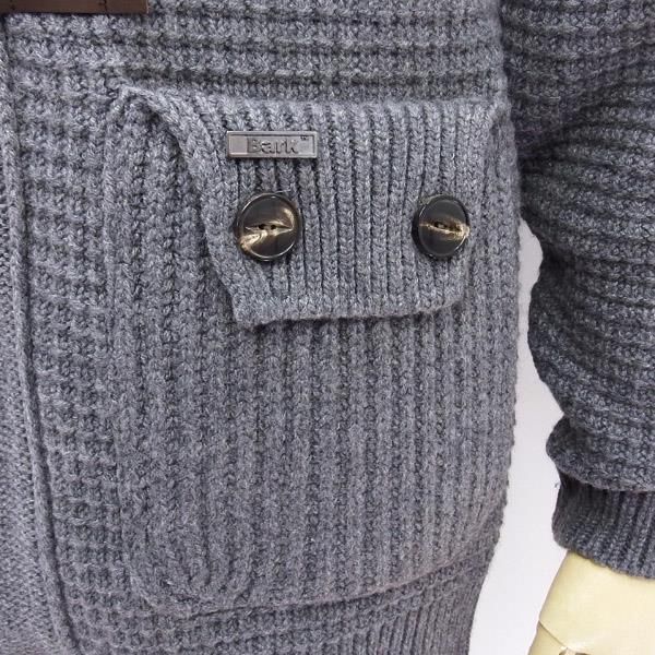 Bark / バーク】メンズ カシミア ニット ダッフルコート グレー