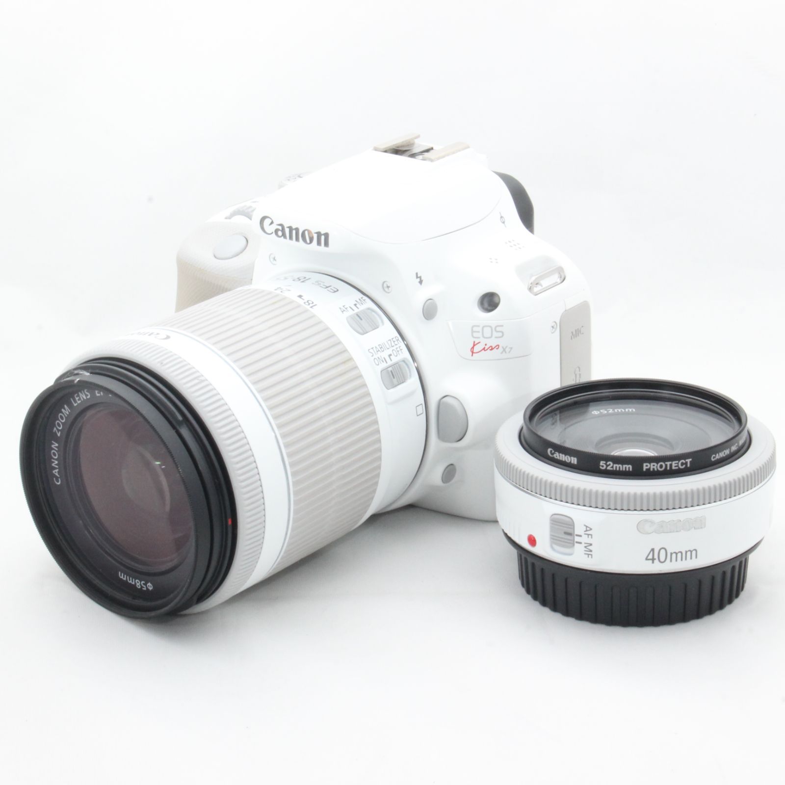 Canon EOS Kiss X7 ダブルレンズキット ホワイト - M&T Camera【中古