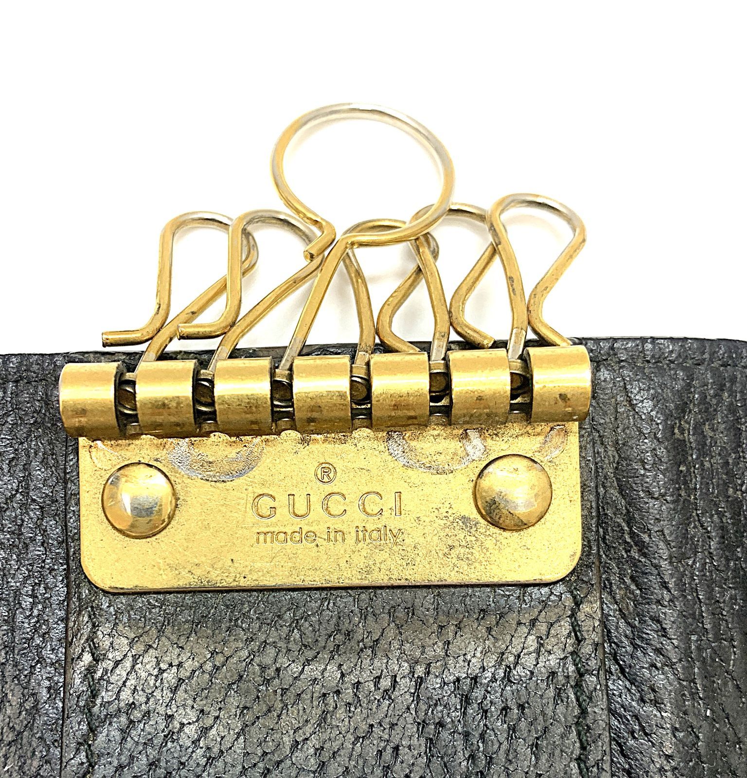 値下げ❗️GUCCI グッチ アニマリエ 6連キーケース 鍵 カギ ブラック