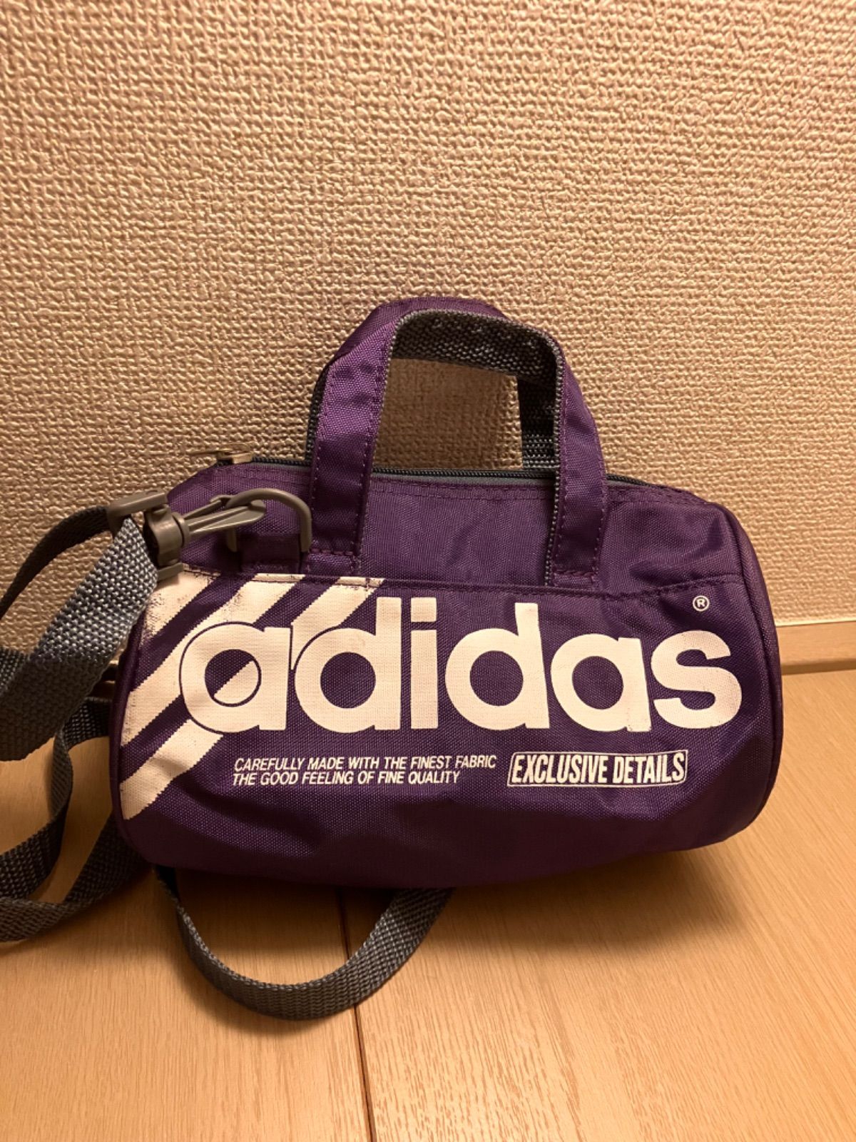 Vintage adidas ドラムバッグ ミニ 紫 - メルカリ