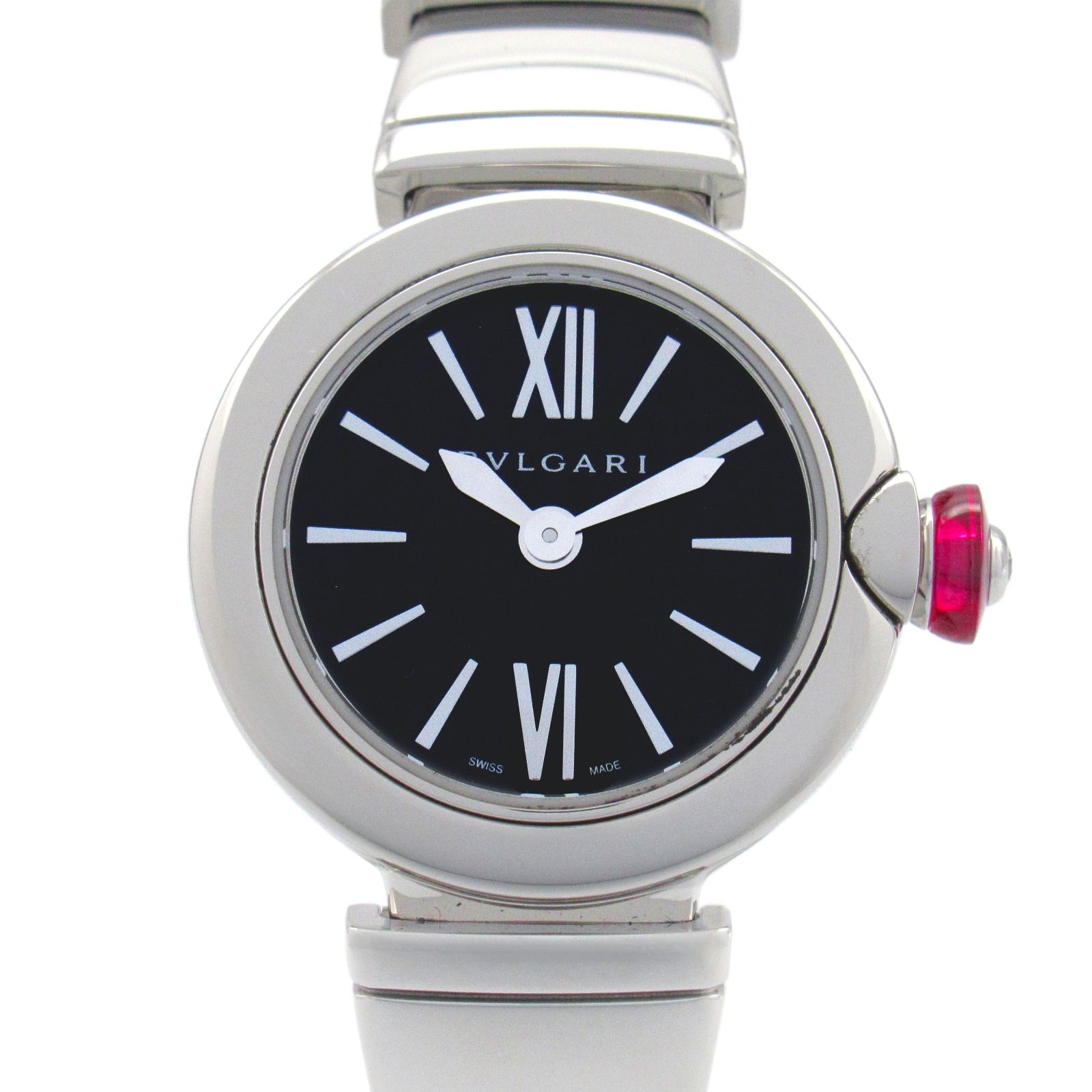 ブルガリ BVLGARI 腕時計 ルチェア LU23S ブラック ステンレススチール ルチェア レディース Used A