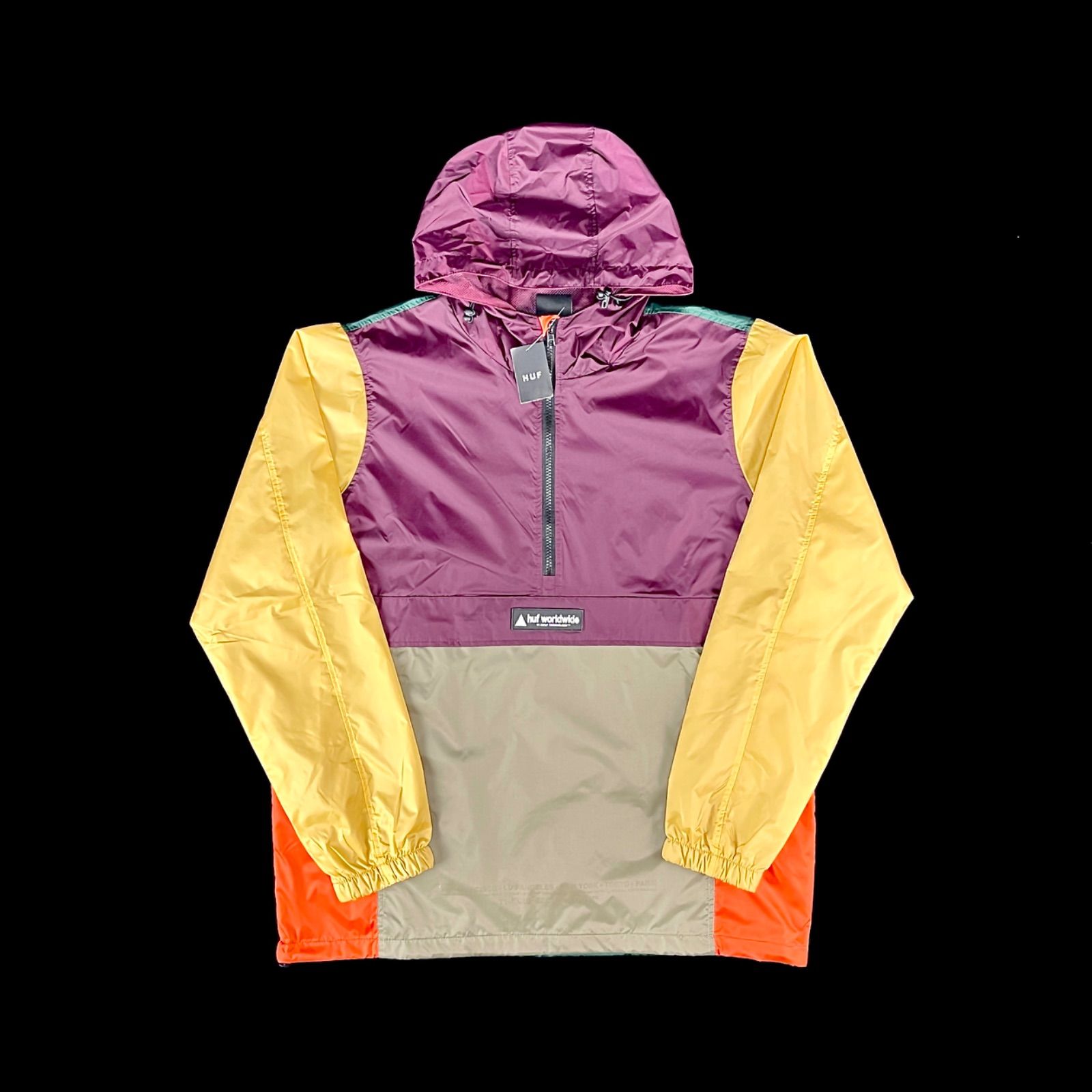 HUF ハフ ランダム カラー バーツ ナイロン 被り プルオーバー 